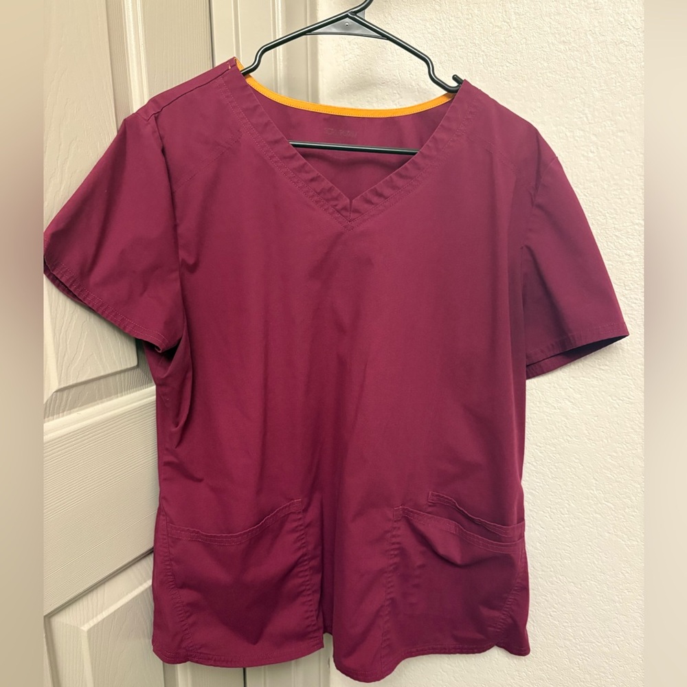 Scrubstar Burgundy Scrub Top
